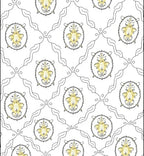 Yellow Laurel Medallion Lattice Rug