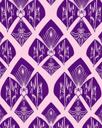 Deep Purple Art Deco Fan Rug
