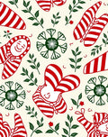 Whimsical Red Candy Cane Characters Garden Rug
