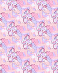 Pastel Pink Abstract Floral Swirl Rug