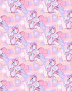 Pastel Pink Abstract Floral Swirl Rug