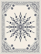Ornate Black Sunburst Mandala Medallion Rug