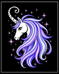 Fantasy Unicorn Pastel Swirl Stars Rug