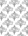 Gray Baroque Floral Crest Rug