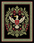 Whimsical Duck Floral Laurel Frame Rug