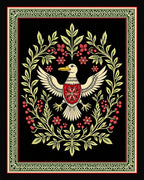 Whimsical Duck Floral Laurel Frame Rug
