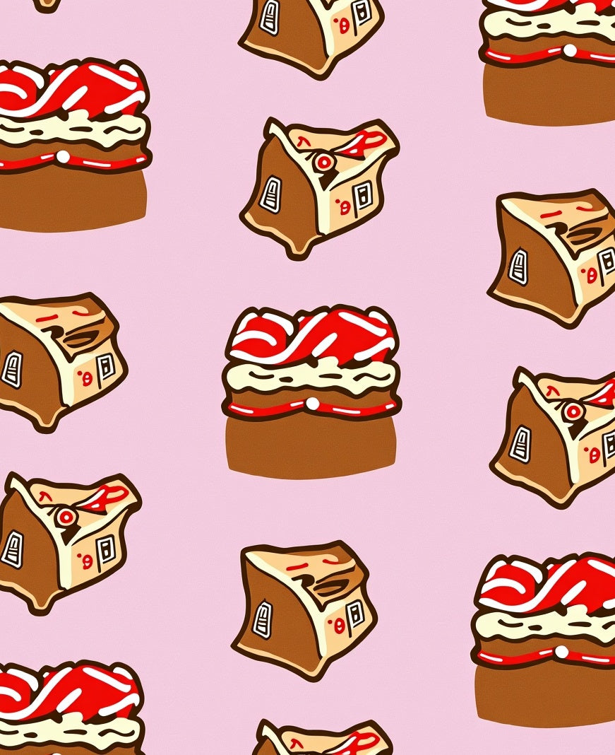 Pink Cake Layers Treat All Over Rug
