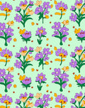 Groovy Purple Flower Bunch Pastel Rug