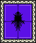 Bold Black Tribal Orchid Purple Rug