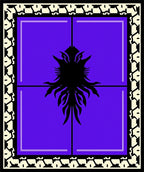 Bold Black Tribal Orchid Purple Rug