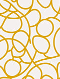 Golden Flowing Organic Shapes Rug