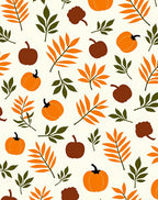 Autumn Pumpkin Leaf Medley Rug