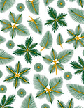 Green Yellow Fern Abstract Rug