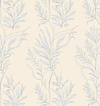 Pale Blue Botanical Willow Vines Rug