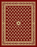 Crimson Gold Intricate Floral Medallion Rug