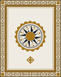 Gold and Black Starburst Medallion Rug