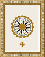Gold and Black Starburst Medallion Rug