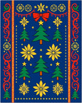 Festive Green Christmas Tree Collection Rug