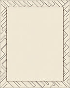 Modern Cream Geometric Edge Rug