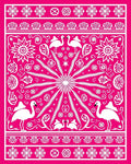 Vibrant Pink Flamingo Floral Radiance Rug