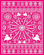 Vibrant Pink Flamingo Floral Radiance Rug