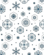 Winter Snowflakes Geometric Medallion Rug