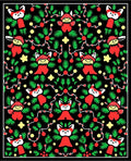 Cute Red Fox Christmas Garland Rug