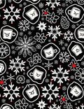 Winter Snowflakes and Coffee Cups Rug