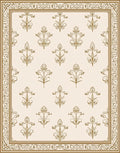 Antique Beige Floral Boteh Rug