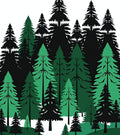 Evergreen Forest In Deep Greens Rug