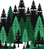 Evergreen Forest In Deep Greens Rug