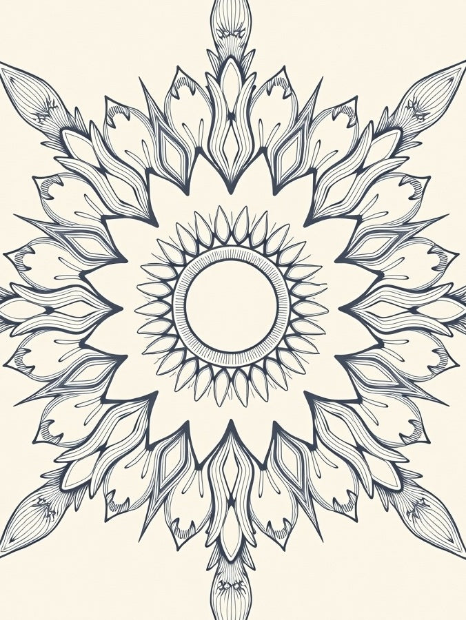 Mandala Sunburst Dark Navy Rug