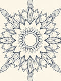 Mandala Sunburst Dark Navy Rug