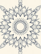 Mandala Sunburst Dark Navy Rug
