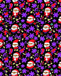 Jolly Santa Claus Purple Starburst Rug