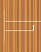 Warm Wood Grain Line Accent Rug