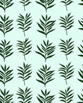 Deep Green Leafy Tropical Spread Rug
