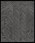 Modern Black White Chevron Line Rug