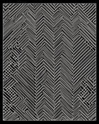 Modern Black White Chevron Line Rug