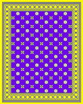 Vibrant Purple Floral Chain Border Rug