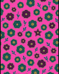 Pink Floral Garden Star Rug