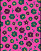 Pink Floral Garden Star Rug