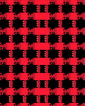 Bold Red Geometric Silhouette Rug
