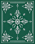 Emerald Green Snowflake Radiating Brilliance Rug