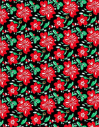 Enchanting Crimson Floral Sprigs Rug