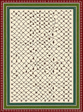 Crimson Green Net Star Medallion Rug