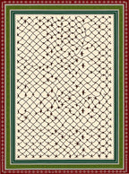 Crimson Green Net Star Medallion Rug