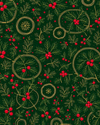 Golden Holly Berry Garland Decoration Rug