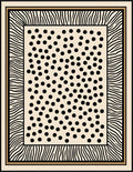 Black Dot Cream Zebra Border Rug