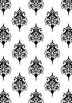 Black white ornate damask arabesque Rug